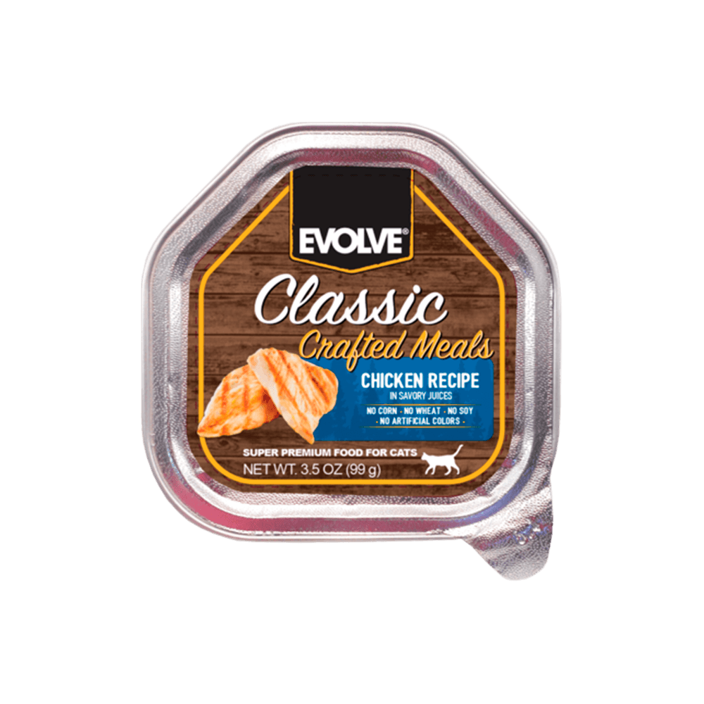 Evolve Classic Bandeja Gato Crafted Meals Pollo