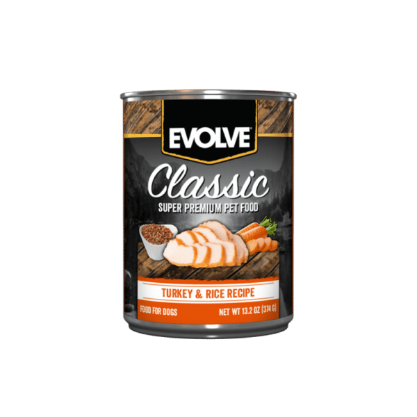 Evolve Perro classic Lata Pavo