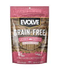 Evolve Dog Snack Grain Free Jerky Salmon
